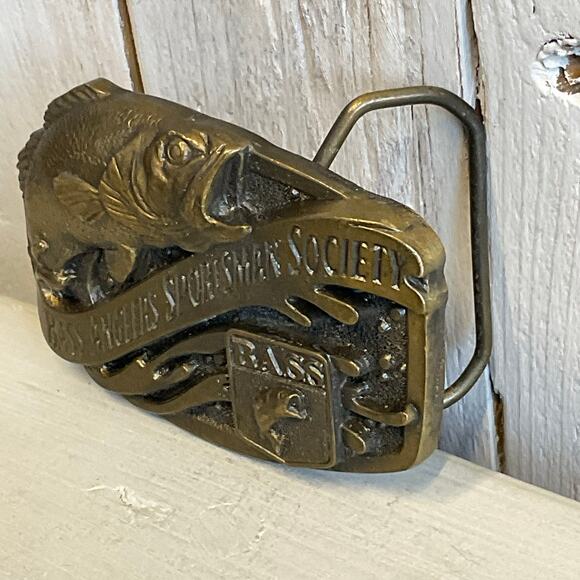 BASS Bassmaster Belt Buckle Bass Anglers Sportsman Society Retro Fishing - Picture 3 of 5